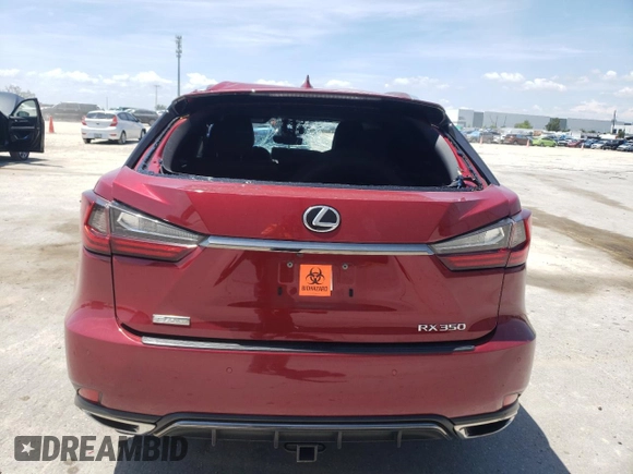 2022 Lexus RX with VIN 2T2YZMDA2NC318309, listed as a Copart auction lot 62670164 with 65,143 mi miles and Salvage Title. Bid and sale history available at carsss.com. Image 6.