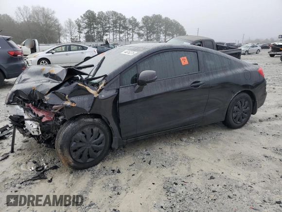 2012 Honda Civic Cpe LX with VIN 2HGFG3B51CH521147, listed as a Copart auction lot 44818275 with 0 mi miles and Non Repairable. Bid and sale history available at carsss.com. Image 1.
