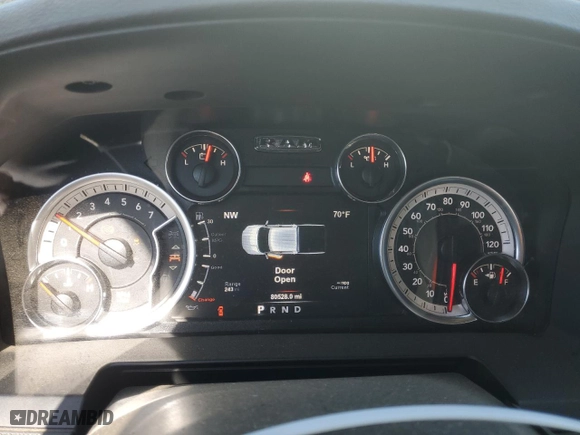 2018 Ram 2500 Laramie with VIN 3C6UR5FJ4JG326229, listed as a Copart auction lot 51946475 with 80,528 mi miles and Salvage Title. Bid and sale history available at carsss.com. Image 9.