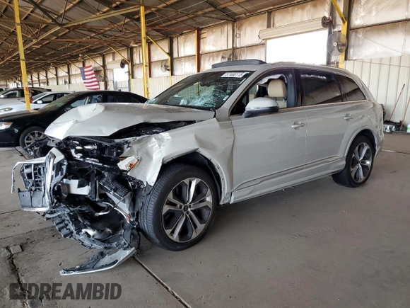 2024 Audi Q7 Premium Plus with VIN WA1LXBF76RD009102, listed as a Copart auction lot 57466115 with 9,099 mi miles and Salvage title. Bid and sale history available at DreamBid. Image 1.