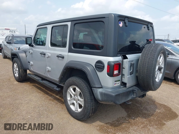 2022 Jeep Wrangler Unlimited Willys Sport with VIN 1C4HJXDM4NW175782, listed as a IAAI auction lot 42073544 with 129,299 mi miles and . Bid and sale history available at DreamBid. Image 3.