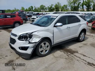 2016 Chevrolet Equinox LT z VIN 2GNALCEK7G6126193, wystawiony jako Copart lot #55888255 z przebiegiem 83 933 mil mil oraz Szkoda całkowita • Salvage title. Historia ofert i sprzedaży dostępna na DreamBid. Obrazek 1.