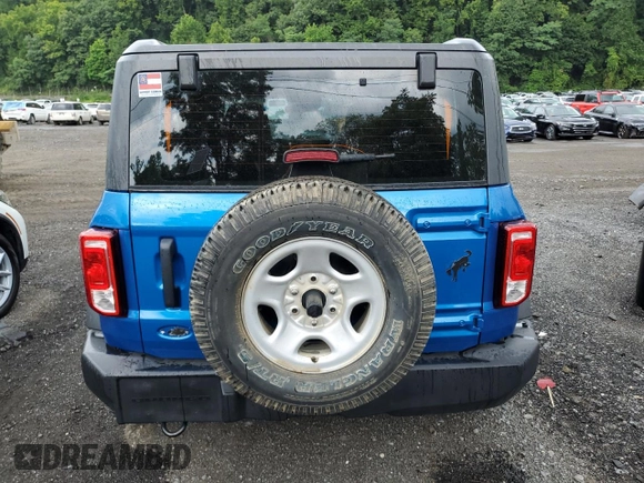 2023 Ford Bronco with VIN 1FMDE5AH5PLB24970, listed as a Copart auction lot 65562424 with 6,449 mi miles and Salvage Title. Bid and sale history available at carsss.com. Image 6.