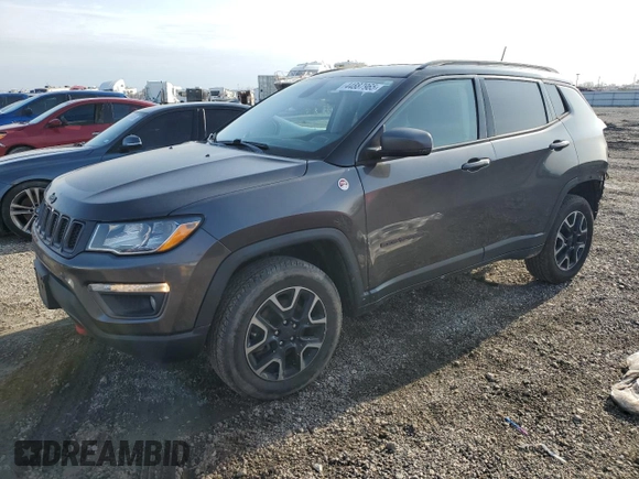 2019 Jeep Compass Trailhawk with VIN 3C4NJDDB0KT739946, listed as a Copart auction lot 44887965 with 144,502 mi miles and Salvage Title. Bid and sale history available at carsss.com. Image 1.