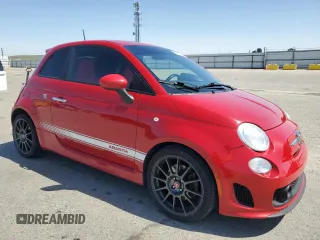 2015 FIAT 500 Abarth with VIN 3C3CFFFHXFT544825, listed as a Copart auction lot 51811145 with 91,020 mi miles and Salvage Title. Bid and sale history available at carsss.com. Image 4.
