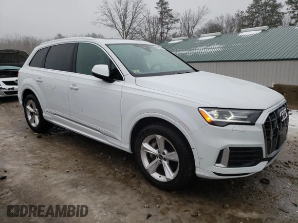 2022 Audi Q7 Premium Plus with VIN WA1LJBF70ND020124, listed as a Copart auction lot 42432685 with 36,644 mi miles and Salvage title. Bid and sale history available at DreamBid. Image 4.