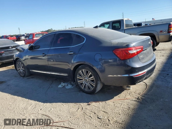2014 Kia Cadenza Premium with VIN KNALN4D70E5144622, listed as a Copart auction lot 82296494 with 150,352 mi miles and Salvage Title. Bid and sale history available at carsss.com. Image 2.