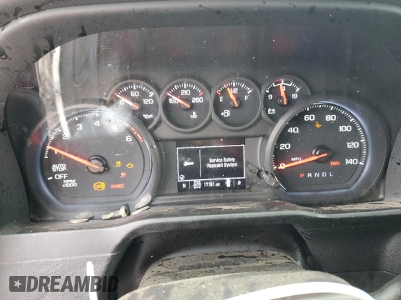 2022 Chevrolet Silverado 1500 Custom with VIN 1GCPDBEK5NZ569941, listed as a Copart auction lot 82292514 with 17,191 mi miles and Salvage Title. Bid and sale history available at carsss.com. Image 9.
