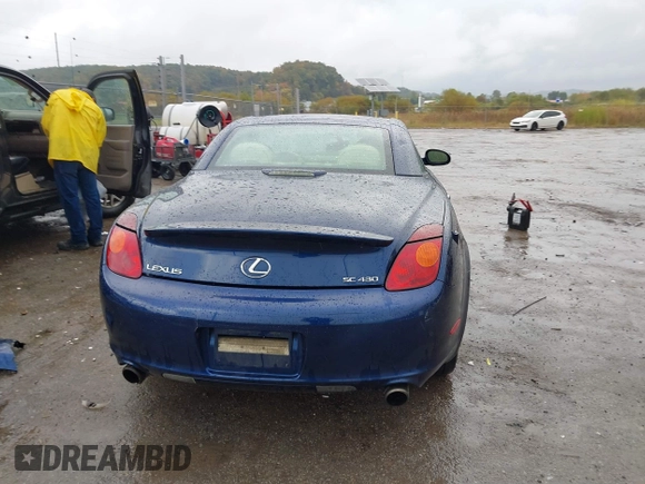 2002 Lexus SC 430 with VIN JTHFN48Y920019368, listed as a IAAI auction lot 37737625 with 155,987 mi miles and . Bid and sale history available at DreamBid. Image 17.