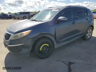 2012 Kia Sportage LX with VIN KNDPB3A25C7228825, listed as a Copart auction lot 51379475 with 184,372 mi miles and Salvage Title. Bid and sale history available at carsss.com. Image 1.