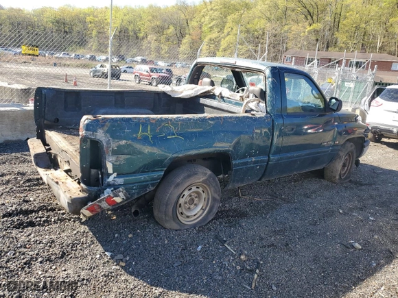 1998 Dodge Ram 1500 with VIN 1B7HC16X4WS644053, listed as a Copart auction lot 51753285 with 0 mi miles and Salvage Title. Bid and sale history available at carsss.com. Image 3.