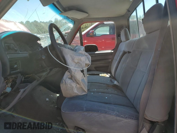 1995 Ford F-150 with VIN 1FTEF15N8SNA75419, listed as a Copart auction lot 74993694 with 0 mi miles and Salvage Title. Bid and sale history available at carsss.com. Image 7.