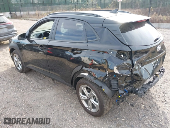 2023 Hyundai Kona SEL with VIN KM8K6CAB7PU038526, listed as a IAAI auction lot 40863364 with 3,642 mi miles and . Bid and sale history available at DreamBid. Image 3.