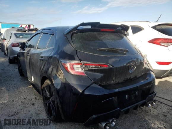 2022 Toyota Corolla Hatchback SE with VIN JTND4MBE1N3180631, listed as a Copart auction lot 76296614 with 39,690 mi miles and Salvage Title. Bid and sale history available at carsss.com. Image 2.