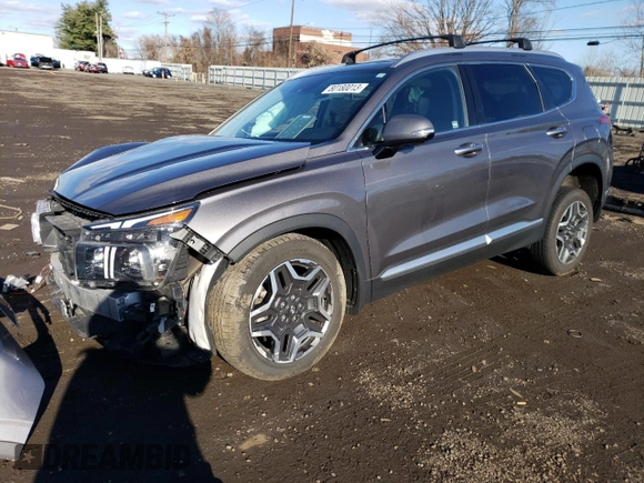 2021 Hyundai Santa Fe Hybrid Limited with VIN KM8S5DA18MU012948, listed as a Copart auction lot 80180013 with 24,942 mi miles. Bid and sale history available at carsss.com. Image 1.