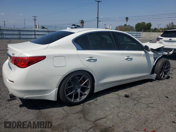 2016 Infiniti Q50 with VIN JN1EV7AR1GM344990, listed as a Copart auction lot 54622525 with 71,930 mi miles and Salvage Title. Bid and sale history available at DreamBid. Image 3.