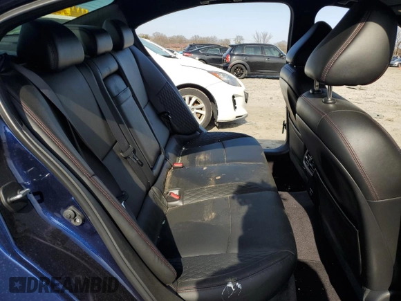 2021 Infiniti Q50 Red Sport 400 with VIN JN1FV7DR8MM880590, listed as a Copart auction lot 47741635 with 25,533 mi miles and Salvage Title. Bid and sale history available at carsss.com. Image 10.