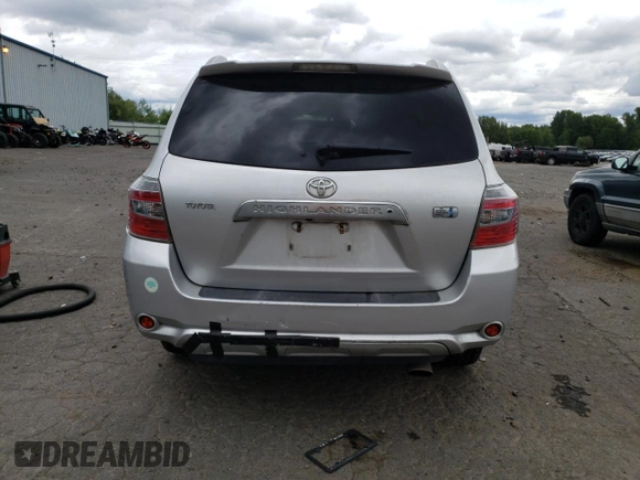 2008 Toyota Highlander Hybrid with VIN JTEEW41A582002339, listed as a Copart auction lot 60844834 with 59,775 mi miles and Salvage Title. Bid and sale history available at carsss.com. Image 6.