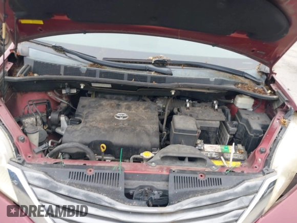 2011 Toyota Sienna XLE AAS with VIN 5TDYK3DC0BS093590, listed as a IAAI auction lot 42714201 with 155,699 mi miles and . Bid and sale history available at DreamBid. Image 10.