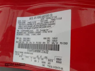 2008 Ford Focus SE with VIN 1FAHP35N98W125632, listed as a IAAI auction lot 42204436 with 232,509 mi miles and . Bid and sale history available at carsss.com. Image 9.