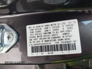 2010 Acura TSX with VIN JH4CU2F62AC036134, listed as a IAAI auction lot 42659083 with 85,129 mi miles and . Bid and sale history available at DreamBid. Image 9.