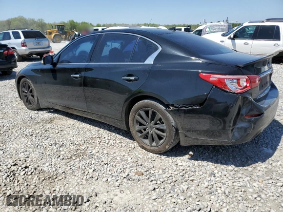 2014 Infiniti Q50 with VIN JN1BV7AP4EM687999, listed as a Copart auction lot 52318195 with 155,516 mi miles and Salvage title. Bid and sale history available at DreamBid. Image 2.