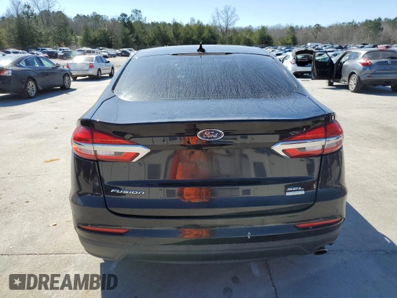 2019 Ford Fusion SEL with VIN 3FA6P0CD9KR270731, listed as a Copart auction lot 46857665 with 89,232 mi miles and Salvage Title. Bid and sale history available at carsss.com. Image 6.
