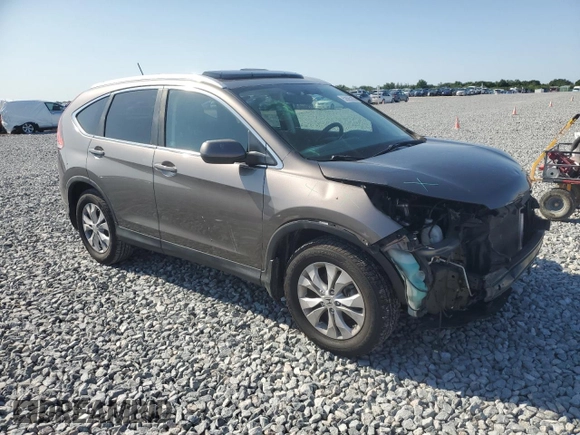 2012 Honda CR-V EX-L with VIN 5J6RM3H73CL045364, listed as a Copart auction lot 52605205 with 168,818 mi miles and Salvage Title. Bid and sale history available at carsss.com. Image 4.