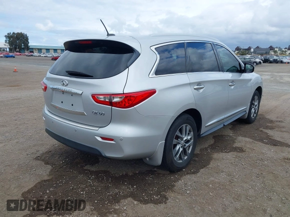 2015 Infiniti QX60 with VIN 5N1AL0MM3FC503873, listed as a IAAI auction lot 42080667 with 203,752 mi miles. Bid and sale history available at carsss.com. Image 4.
