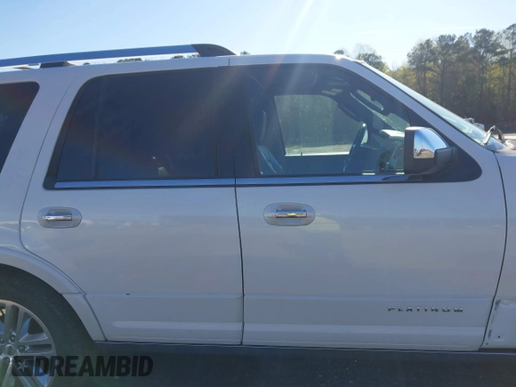 2015 Ford Expedition Platinum with VIN 1FMJU1MT9FEF34821, listed as a IAAI auction lot 41858834 with 61,796 mi miles and . Bid and sale history available at DreamBid. Image 14.