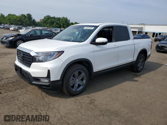 2023 Honda Ridgeline RTL with VIN 5FPYK3F53PB067003, listed as a Copart auction lot 58384895 with 31,983 mi miles and Salvage title. Bid and sale history available at DreamBid. Image 1.