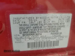 2015 Nissan Note S z VIN 3N1CE2CP2FL353714, wystawiony jako Copart lot #58720315 z przebiegiem 102 849 mil mil oraz Szkoda całkowita • Salvage title. Historia ofert i sprzedaży dostępna na DreamBid. Obrazek 13.