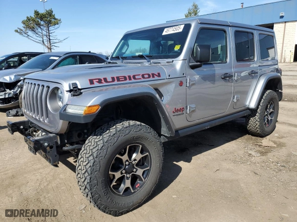 2018 Jeep Wrangler Unlimited Rubicon with VIN 1C4HJXFG1JW174557, listed as a Copart auction lot 49774505 with 79,418 mi miles and Clean Title. Bid and sale history available at carsss.com. Image 1.