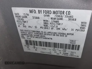 2007 Ford F-150 XLT with VIN 1FTPX14537FA60478, listed as a IAAI auction lot 42483817 with 100,510 mi miles and . Bid and sale history available at DreamBid. Image 9.