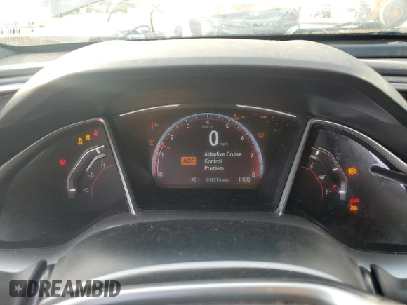 2019 Honda Civic Sport with VIN 19XFC2F88KE033848, listed as a Copart auction lot 53356735 with 78,274 mi miles and Salvage title. Bid and sale history available at DreamBid. Image 9.