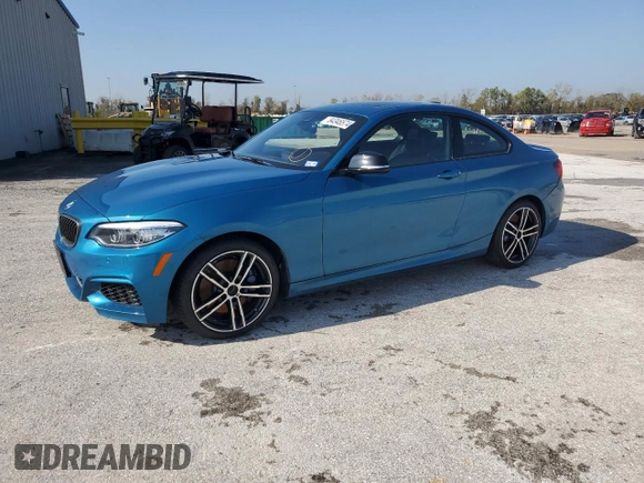 2020 BMW 2 Series M240i with VIN WBA2J5C07L7F24188, listed as a Copart auction lot 84346574 with 34,082 mi miles and Salvage Title. Bid and sale history available at carsss.com. Image 1.