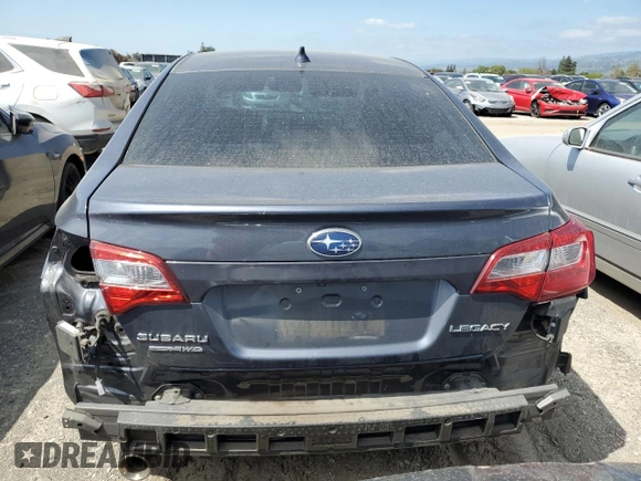 2017 Subaru Legacy Sport with VIN 4S3BNAS61H3049316, listed as a Copart auction lot 52197185 with 101,016 mi miles and Salvage Title. Bid and sale history available at carsss.com. Image 6.