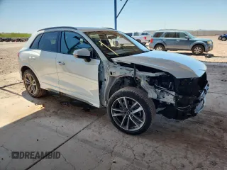 2021 Audi Q3 S line Premium Plus with VIN WA1EECF37M1124299, listed as a Copart auction lot 59994915 with 27,800 mi miles and Salvage title. Bid and sale history available at DreamBid. Image 4.