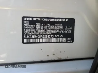 2024 BMW X7 xDrive40i with VIN 5UX23EM05R9S88273, listed as a Copart auction lot 88320765 with 17,443 mi miles and Salvage Title. Bid and sale history available at carsss.com. Image 13.