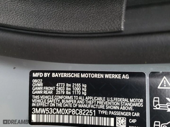 2023 BMW 2 Series M240i xDrive with VIN 3MW53CM0XP8C82251, listed as a Copart auction lot 65629752 with 1,134 mi miles. Bid and sale history available at carsss.com. Image 10.
