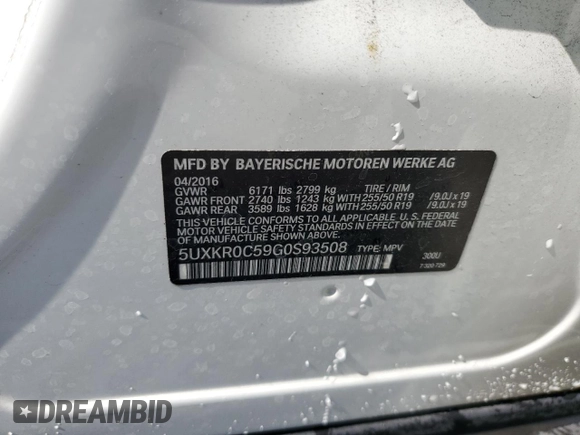 2016 BMW X5 xDrive35i z VIN 5UXKR0C59G0S93508, wystawiony jako Copart lot #55920795 z przebiegiem 127 416 mil mil oraz Szkoda całkowita • Salvage title. Historia ofert i sprzedaży dostępna na DreamBid. Obrazek 13.