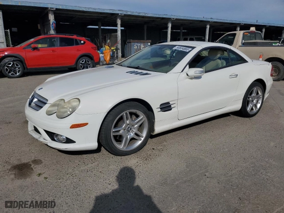 2007 Mercedes-Benz SL-Class 5.5L V8 with VIN WDBSK71F47F128374, listed as a Copart auction lot 50834865 with 142,362 mi miles and Clean Title. Bid and sale history available at carsss.com. Image 1.