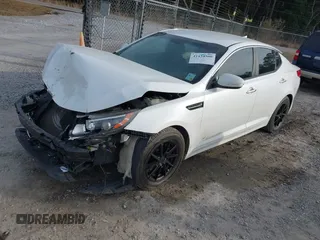 2015 Kia Optima LX with VIN KNAGM4A76F5590431, listed as a IAAI auction lot 41434500 with 123,052 mi miles. Bid and sale history available at carsss.com. Image 2.