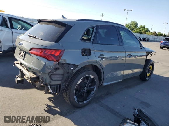 2020 Audi SQ5 Premium Plus with VIN WA1B4AFY2L2033049, listed as a Copart auction lot 57482134 with 44,357 mi miles and Salvage Title. Bid and sale history available at DreamBid. Image 3.