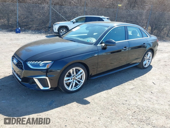 2023 Audi A4 S line Premium Plus with VIN WAUEAAF49PA001586, listed as a IAAI auction lot 41772434 with 30,388 mi miles and . Bid and sale history available at DreamBid. Image 18.