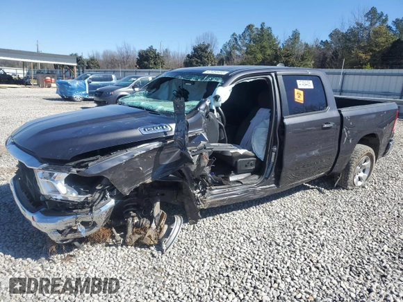2019 Ram 1500 Big Horn/Lone Star with VIN 1C6RRFFG9KN805156, listed as a Copart auction lot 47454455 with 191,482 mi miles and Salvage Title. Bid and sale history available at carsss.com. Image 1.