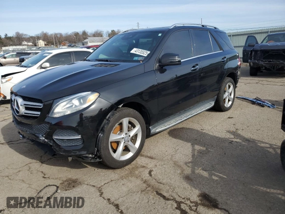 2016 Mercedes-Benz GLE 350 with VIN 4JGDA5HB7GA748357, listed as a Copart auction lot 43135525 with 94,383 mi miles and Salvage title. Bid and sale history available at DreamBid. Image 1.