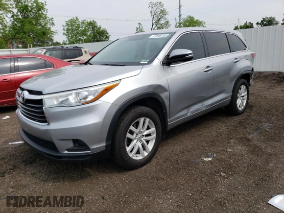 2015 Toyota Highlander LE z VIN 5TDBKRFH2FS121445, wystawiony jako Copart lot #57649785 z przebiegiem 220 455 mil mil oraz Czysty tytuł • Clean title. Historia ofert i sprzedaży dostępna na DreamBid. Obrazek 1.