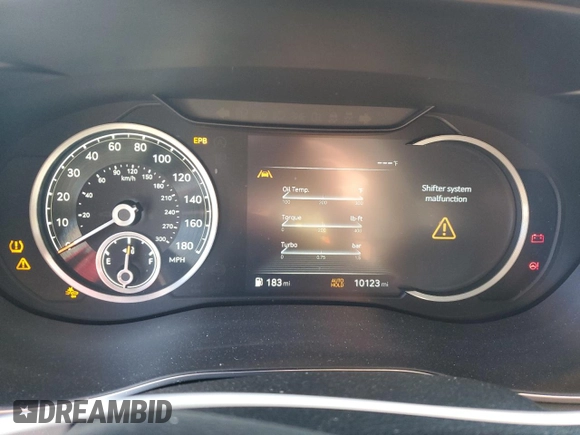 2023 Genesis G70 3.3T with VIN KMTG54TE4PU113825, listed as a Copart auction lot 83207564 with 10,123 mi miles and Salvage Title. Bid and sale history available at DreamBid. Image 9.
