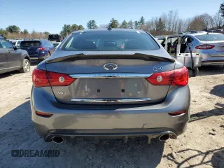 2014 Infiniti Q50 Sport with VIN JN1BV7AR3EM693035, listed as a Copart auction lot 52572715 with 142,361 mi miles and Clean Title. Bid and sale history available at DreamBid. Image 6.